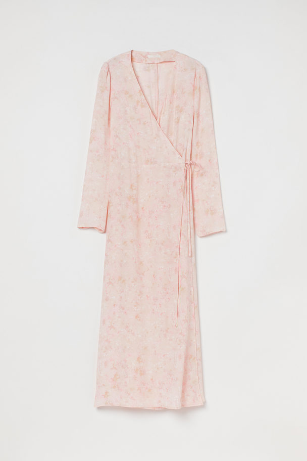 H&M Wrap Dress Light Pink/floral
