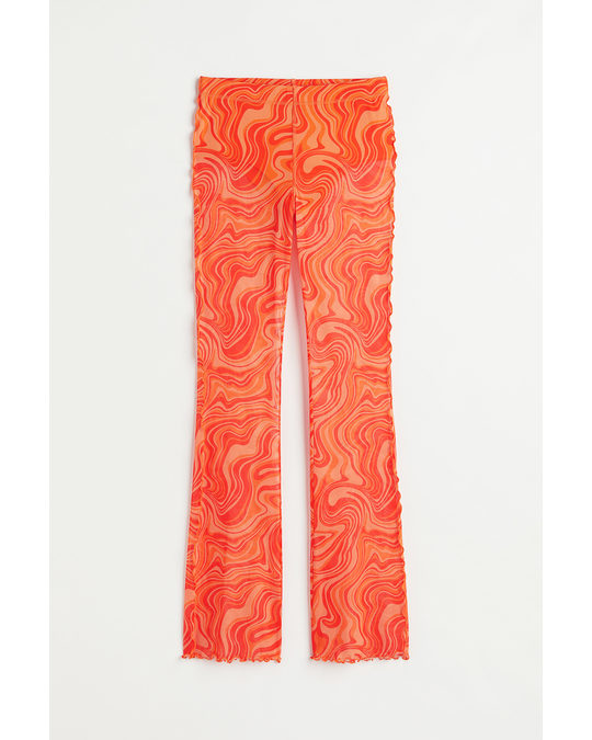 H&M Mesh Leggings Orange/patterned