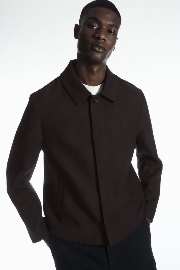 COS Wool-blend Jacket Dark Brown