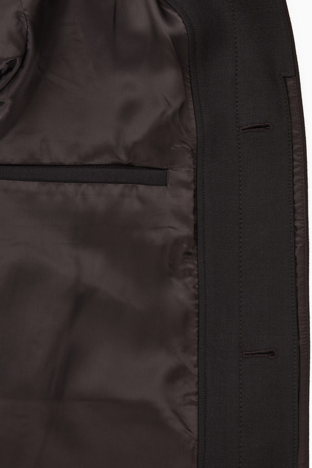 COS Wool-blend Jacket Dark Brown