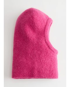 Balaclava Knit Hood Pink