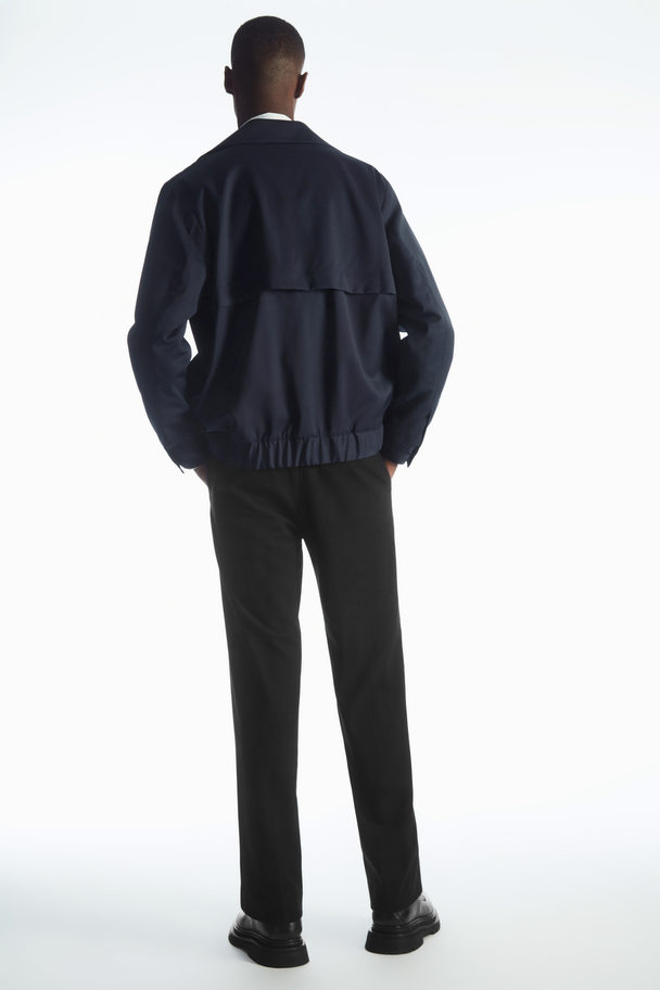 COS Wool-blend Relaxed Tailored Trousers Black