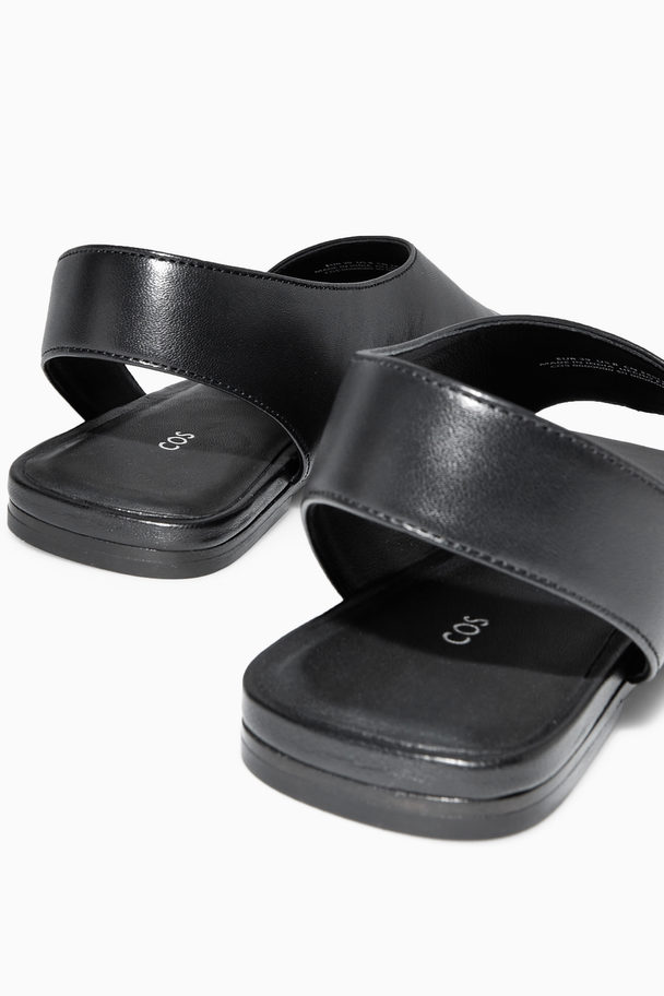 COS SLINGBACK-SANDALEN AUS LEDER SCHWARZ