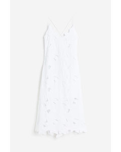 Embroidered Dress White