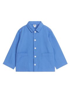 Cotton Twill Overshirt Blue