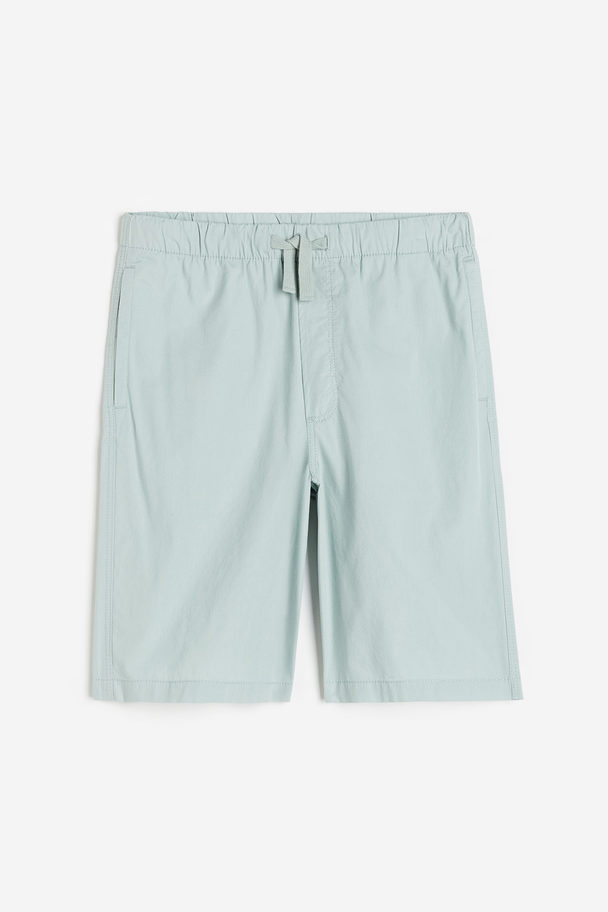 H&M Pull-on-Shorts aus Baumwolle Helltürkis
