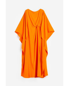 Cape-Kleid mit Knotendetail Orange