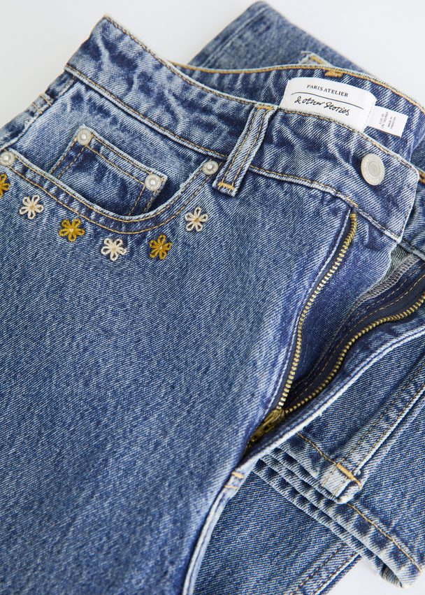 & Other Stories Flared Cropped Jeans Vintage Blue