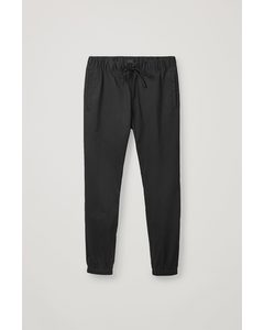 Relaxed-fit Cuffed Trousers Black