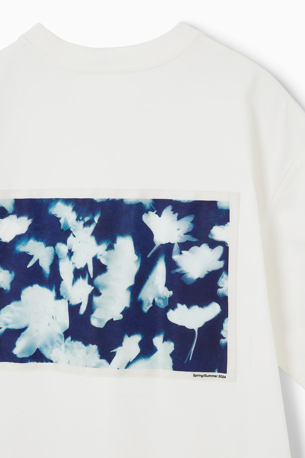 COS Oversized Inverted-floral T-shirt White / Floral