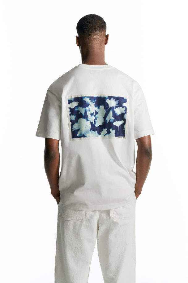 COS OVERSIZED-T-SHIRT MIT ABSTRAKTEM BLUMEN-PRINT WEISS/BLUMENMOTIV