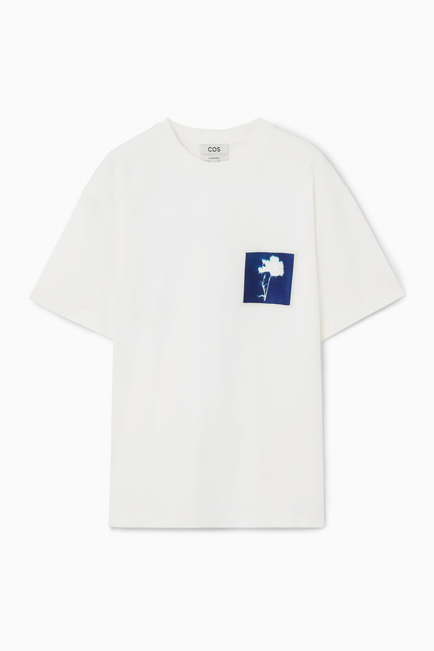 COS Oversized Inverted-floral T-shirt White / Floral