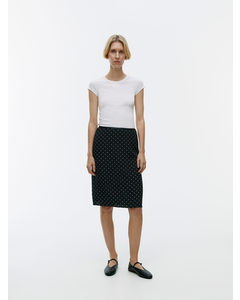 Mid-length Silk Skirt Black
