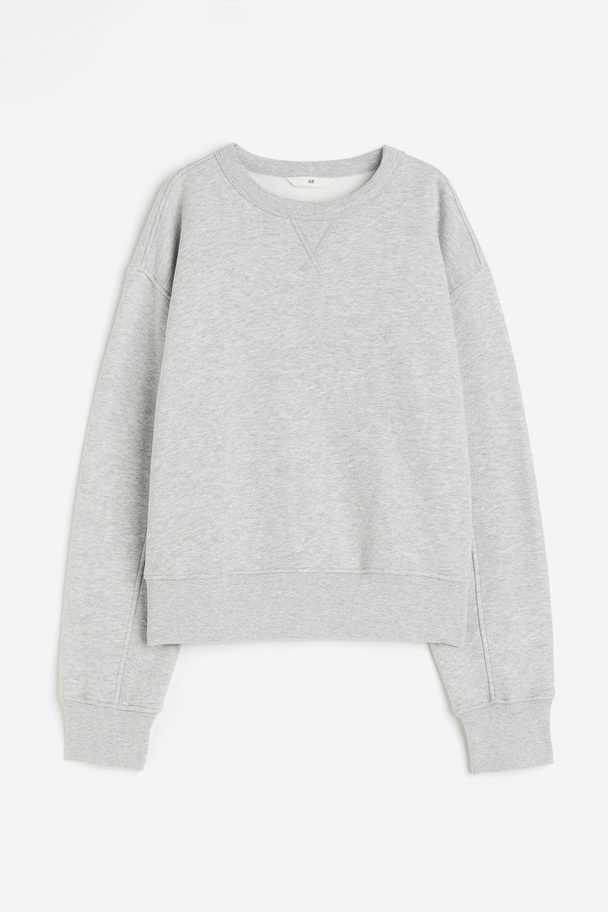 H&M Sweater Lichtgrijs Gemêleerd