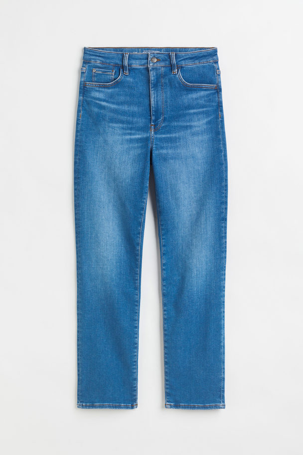 H&M H&M+ True To You Slim Ultra High Ankle Jeans Blau