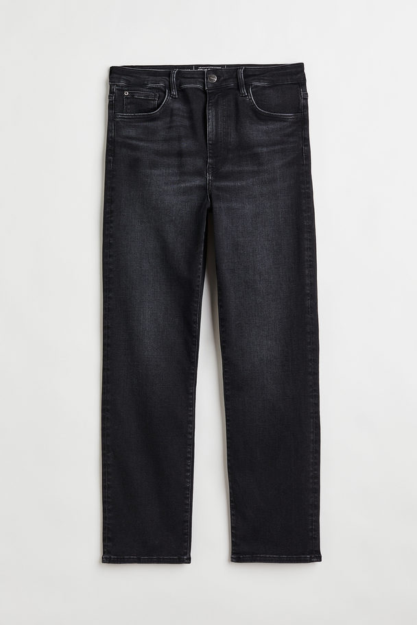 H&M H&m+ True To You Slim Ultra High Ankle Jeans Zwart