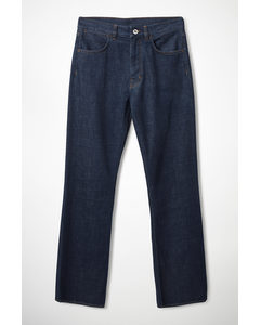 Flared Mid-rise Jeans Navy