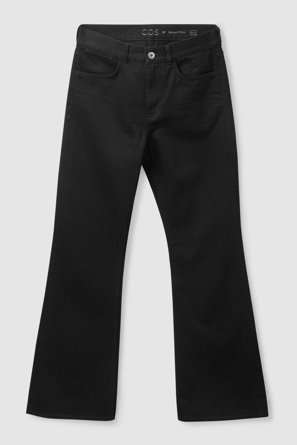 COS Flared Mid-rise Jeans Black