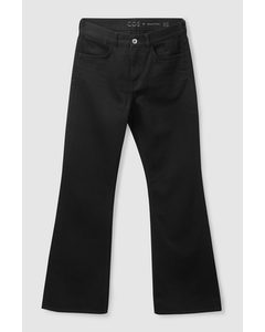 Flared Mid-rise Jeans Black