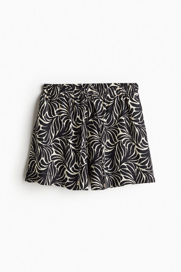 H&M Pull On-shorts Sort/mønstret