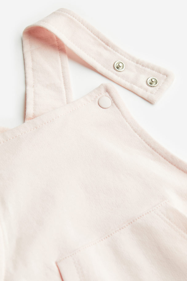 H&M Sweatshirt Dungaree Shorts Light Pink