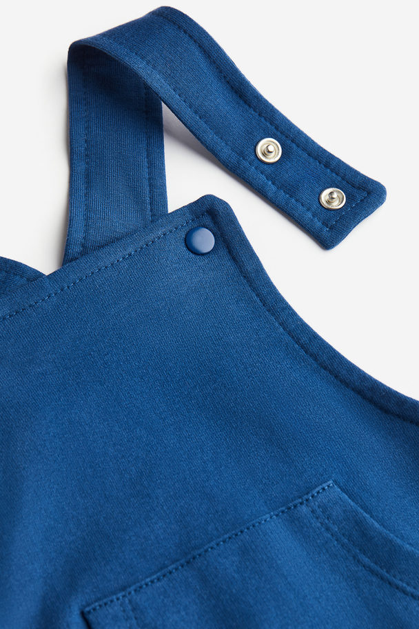 H&M Sweatshirt Dungaree Shorts Dark Blue