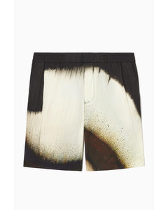 Floral-print Elasticated Shorts Black / Floral