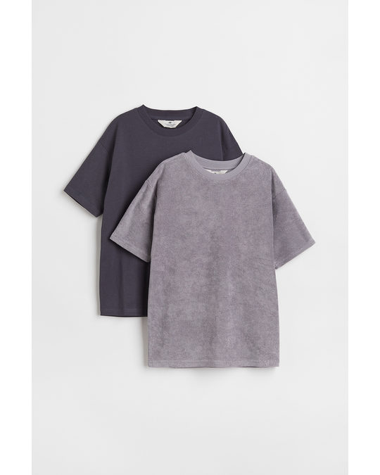 H&M 2-pack T-shirts Grey/dark Grey