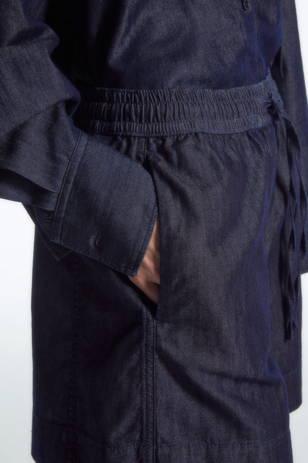 COS Denimshorts Med Snøre Indigo