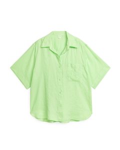Linen Resort Shirt Mint Green