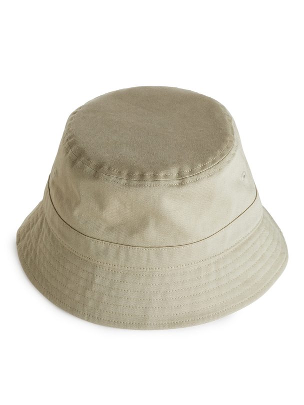 Men - Black Cotton twill bucket hat - Size: M/58 - H&M