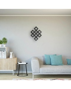 Homemania Väggdekoration Konst - Geometrisk - Väggkonst, Vägg - Svart Metall, 42 X 0,15 X 54 Cm