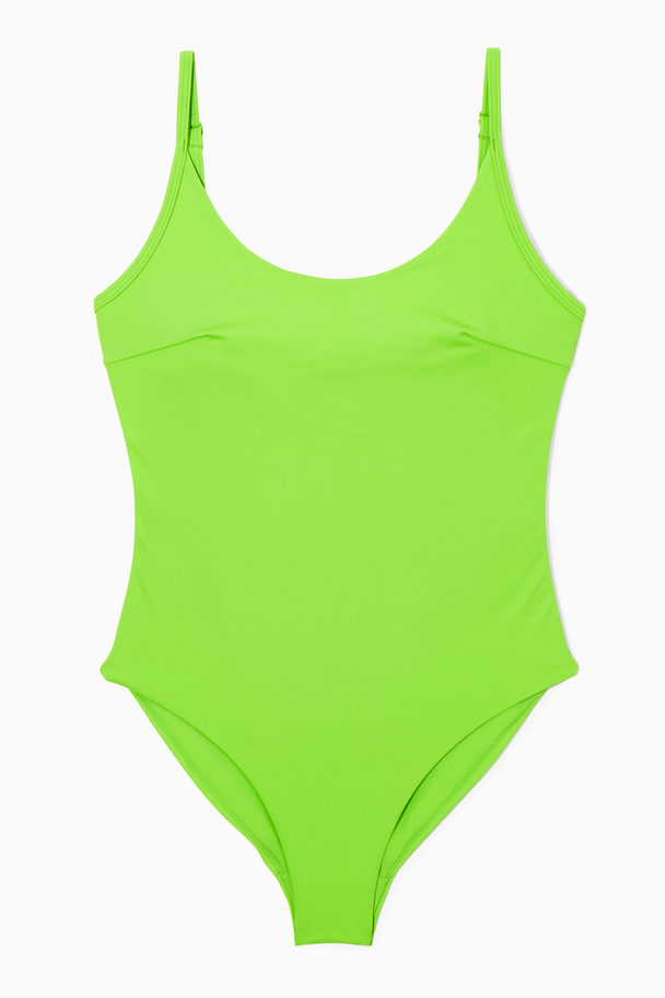 COS Open-back Swimsuit Green