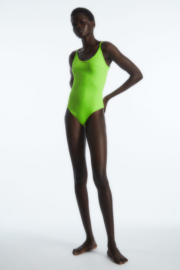 COS Open-back Swimsuit Green