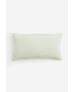Washed Linen-blend Pillowcase Mint Green