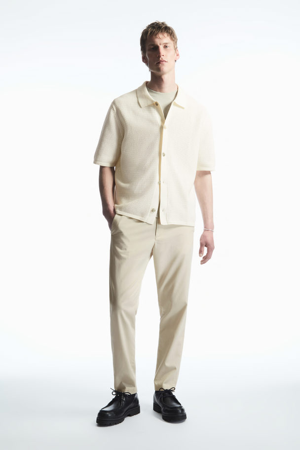 COS Regular-fit Tapered Trousers Beige