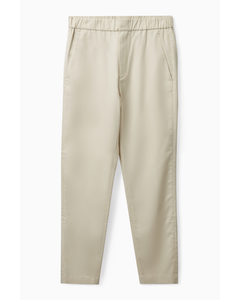 Regular-fit Tapered Trousers Beige