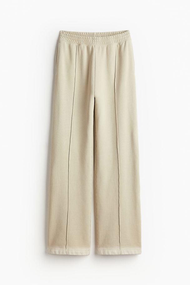 H&M Sweatpants I Bomull Ljus Khakigrön