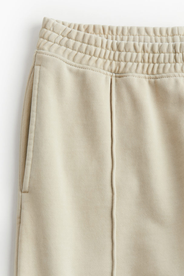 H&M Sweatpants I Bomull Ljus Khakigrön