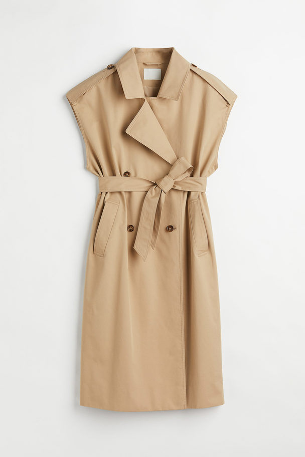 H&M Sleeveless Jacket Dress Beige