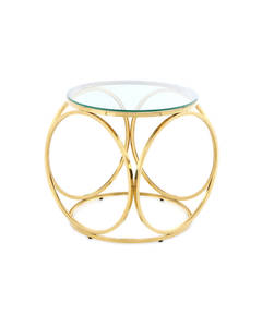 SideTable Whitney 225 clear / gold