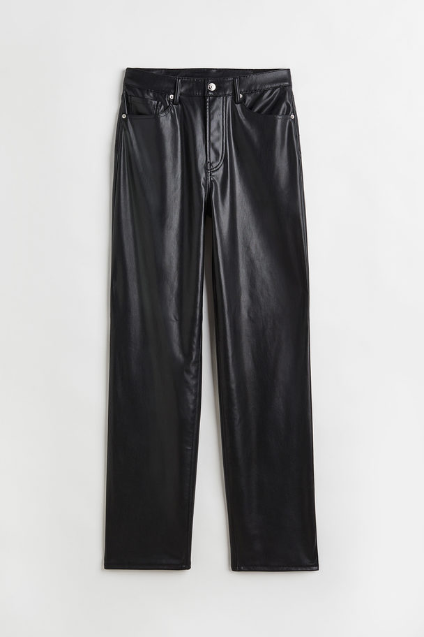 H&M 90s Straight Trousers Black
