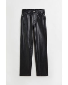 90s Straight Trousers Black