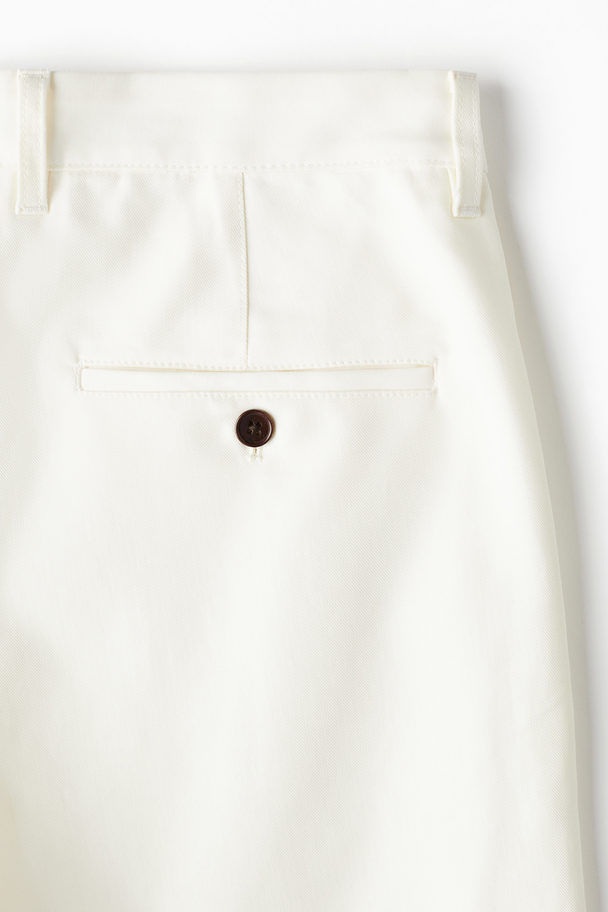 H&M Regular Fit Chino Shorts White