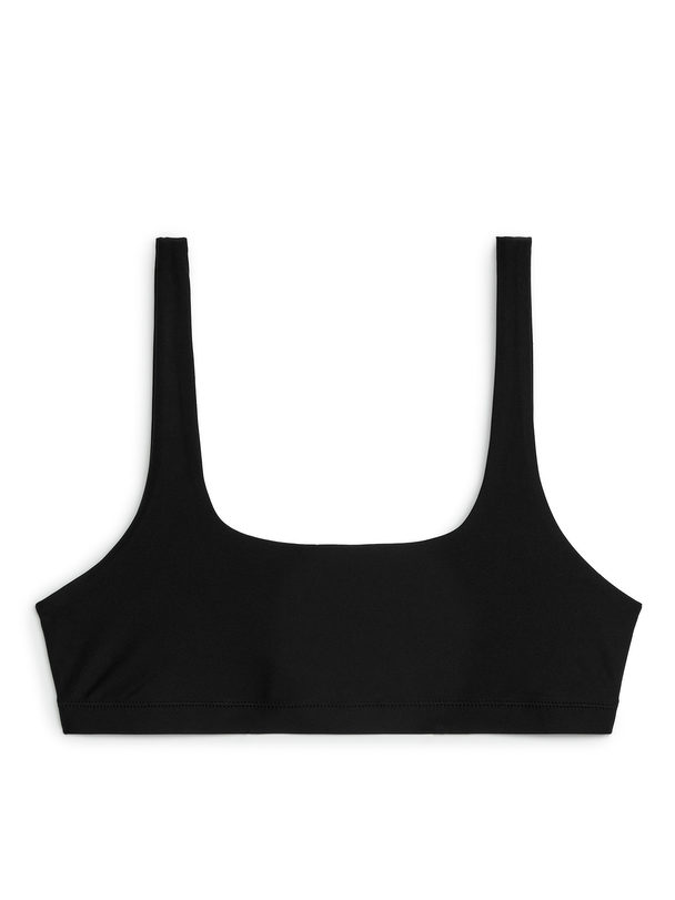 ARKET Scoop-back Bikini Top Black