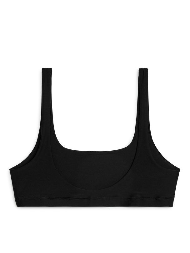 ARKET Scoop-back Bikini Top Black