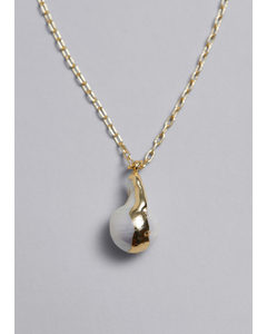 Chunky Pearl Necklace Gold/pearl