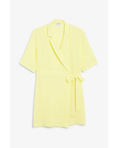 Shirt Mini Dress Acid Yellow