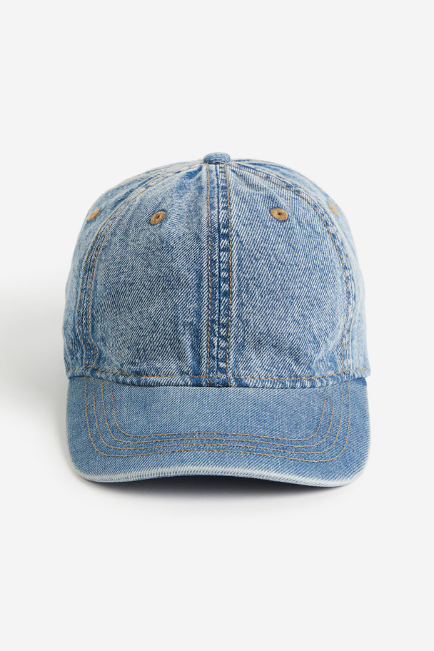 H&M Cotton Twill Cap Light Denim Blue