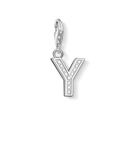 Charm Pendant Letter Y 925 Sterling Silver